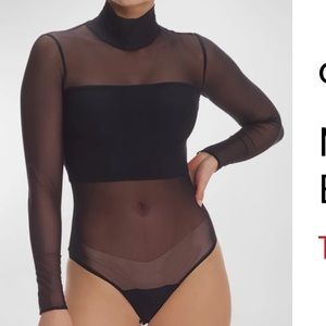 Commando Mesh Mock Neck Paneled Bodysuit